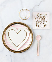 Load image into Gallery viewer, Pink Striped 9&quot; Plates
